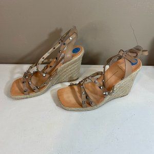 Dolce Vita Tan Wedges with Studded Straps